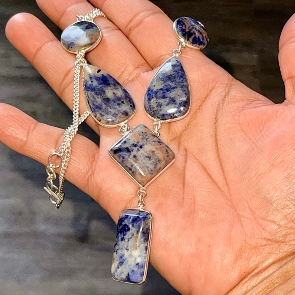 Navy Sodalite Necklace - Picture 10 of 12